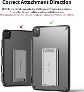 Etui na tablet Ringke RINGKE iPad Pro 2021 11" / ALL GEN FUSION COMBO w OUTSTANDING* SMOKE BLACK (LIGHT GRAY 1P) 10