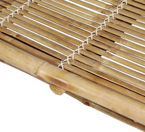 vidaXL 2-osobowy leżak z poduszkami, bambusowy 7