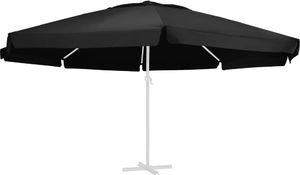vidaXL Pokrycie do parasola ogrodowego, czarne, 600 cm 1