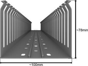 EM Group Korytko grzebieniowe 100x80 Kanał kablowy z pokrywą 1m 4/6/ 0593 2
