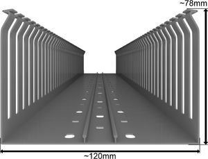 EM Group Korytko grzebieniowe 120x80 Kanał kablowy z pokrywą 1m 4/6/ 0616 2
