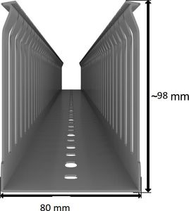 EM Group Korytko grzebieniowe 80x100 Kanał kablowy z pokrywą 1m 4/6/ 0715 2