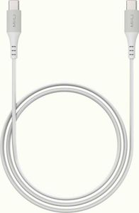 Kabel USB MiLi USB-C - USB-C 1 m Biały (110209697) 1