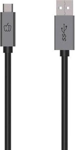 Kabel USB Pepper Jobs USB-A - USB-C 3 m Szary (PJ-A2C3M) 1