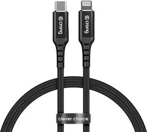 Kabel USB Crong USB-C - Lightning 1.5 m Czarny (CRG-AL15USCL-BLK) 1