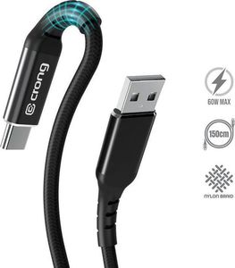 Kabel USB Crong USB-A - USB-C 1.5 m Czarny (CRG-AL15USAC-BLK) 7