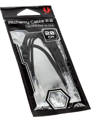 BitFenix Kable bez złącz, 0.2m, Czarny (BFX-ALC-20CMLK-RP) 5