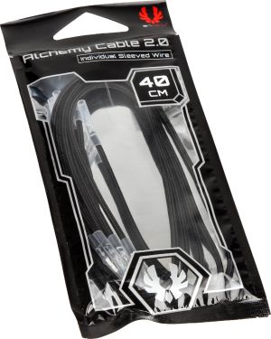 BitFenix Kable bez złącz, 0.4m, Czarny (BFX-ALC-40CMLK-RP) 2