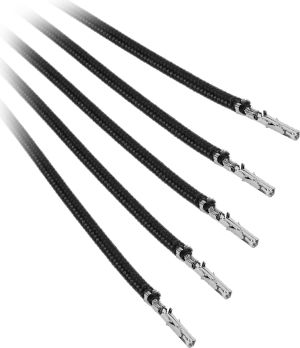 BitFenix Kable bez złącz, 0.4m, Czarny (BFX-ALC-40CMLK-RP) 4