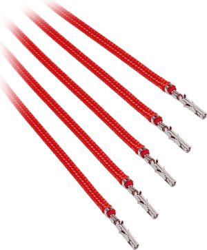 BitFenix Kable bez złącz, 0.2m, Czerwony (BFX-ALC-20CMLR-RP) 1