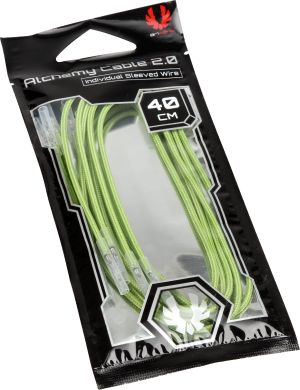 BitFenix Kable bez złącz, 0.4m, Jasnozielony (BFX-ALC-40CMLN-RP) 2