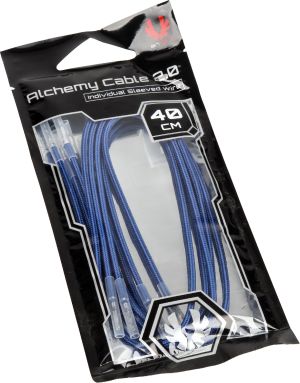 BitFenix Kable bez złącz, 0.4m, Niebieski (BFX-ALC-40CMLB-RP) 2