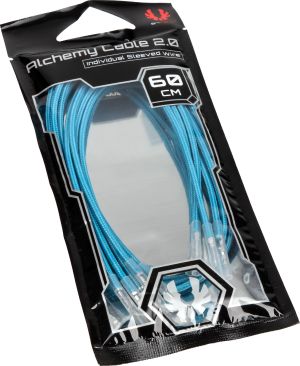 BitFenix Kable bez złącz, 0.6m, Jasnoniebieski (BFX-ALC-60CMLSB-RP) 2