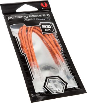 BitFenix Kable bez złącz, 0.2m, Pomarańczowy (BFX-ALC-20CMLO-RP) 5