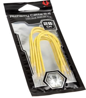 BitFenix Kable bez złącz, 0.2m, Żółty (BFX-ALC-20CMLY-RP) 5