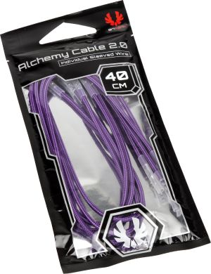 BitFenix Kable bez złącz, 0.4m, Fioletowy (BFX-ALC-40CMLP-RP) 2