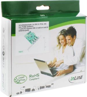 Kontroler InLine PCIe 2.0 x1 - 4x USB 3.0 (76661C) 4