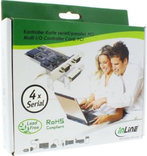 Kontroler InLine PCI - 4x Port szeregowy DB9 (66639I) 2
