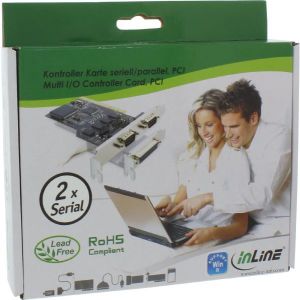Kontroler InLine PCI - 2x Port szeregowy DB9 (66636I) 2