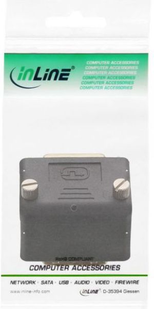 Adapter AV InLine DVI-I - DVI-I czarny (17781W) 3