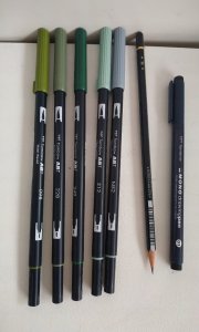 Tombow Zestaw akwarelowy GREENERY 10 elementów 3