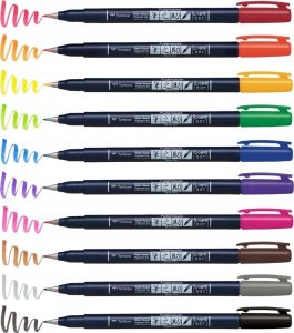 Tombow Flamastry Fudenosuke do kaligrafii mix 10 szt. 5