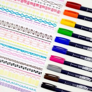 Tombow Flamastry Fudenosuke do kaligrafii mix 10 szt. 9