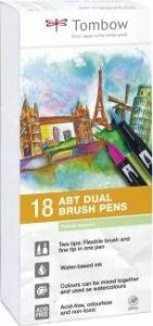 Tombow Zestaw flamastrów Dual Brush Pen 18 szt. - pastelowe 2