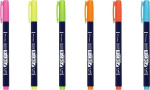 Tombow Flamastry Fudenosuke do kaligrafii neon mix 6 szt. 2