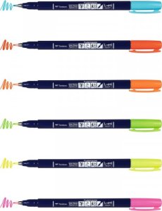 Tombow Flamastry Fudenosuke do kaligrafii neon mix 6 szt. 3