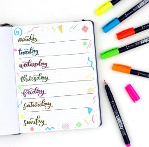 Tombow Flamastry Fudenosuke do kaligrafii neon mix 6 szt. 6