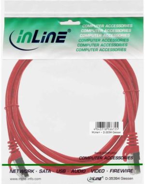 InLine Patch Kabel Sieciowy F/UTP Cat.5e czerwony 2m - 71502R 2