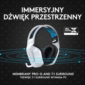Słuchawki Logitech G733 Lightspeed Białe (981-000990) 6