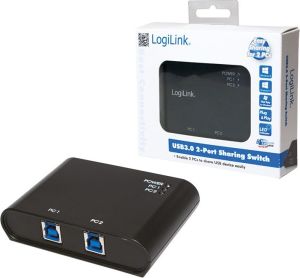 Adapter USB LogiLink USB - USB-B x2 Czarny  (UA0216) 2