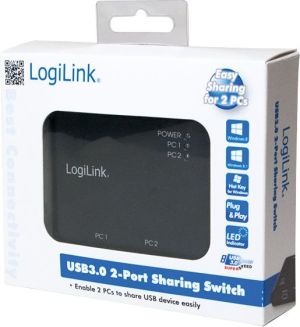 Adapter USB LogiLink USB - USB-B x2 Czarny  (UA0216) 3