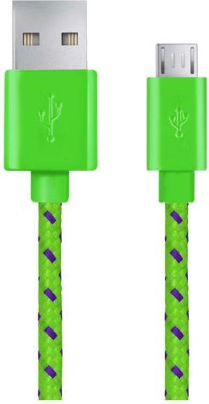Kabel USB Esperanza Micro USB -> USB A 1m Zielono-fioletowy (EB175GP) 1