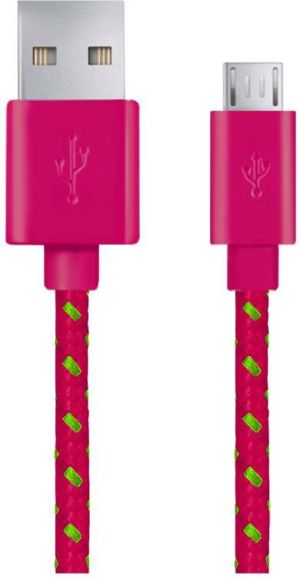 Kabel USB Esperanza USB-A - 1 m Różowy (EB175PG - 5901299916513) 1