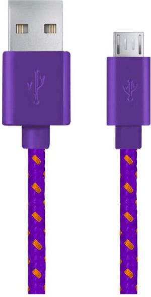 Kabel USB Esperanza Micro USB -> USB A 1m Fioletowo-pomarańczowy (EB175VY) 1