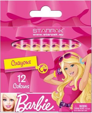 Starpak Kredki świecowe 12 kolorów Barbie - 274531 1