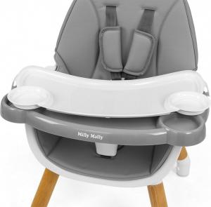 Milly Mally Krzesełko do karmienia 2w1 Malmo Grey 4