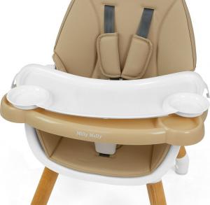 Milly Mally Krzesełko do karmienia 2w1 Malmo Beige 6