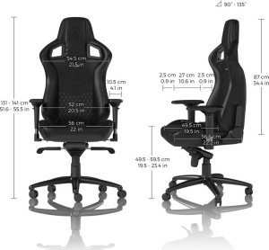 Fotel Noblechairs EPIC z prawdziwej skóry - czarny (GAGC-033) 3
