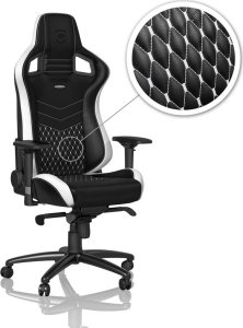 Fotel Noblechairs EPIC z prawdziwej skóry - czarny/biały/czerwony (GAGC-034) 2