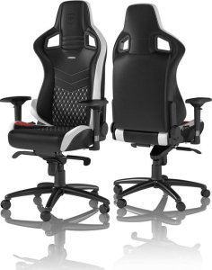 Fotel Noblechairs EPIC z prawdziwej skóry - czarny/biały/czerwony (GAGC-034) 3