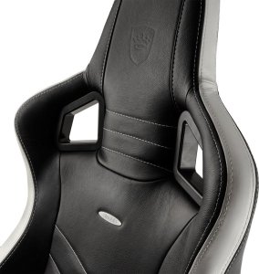 Fotel Noblechairs EPIC z prawdziwej skóry - czarny/biały/czerwony (GAGC-034) 6