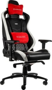 Fotel Noblechairs EPIC z prawdziwej skóry - czarny/biały/czerwony (GAGC-034) 9