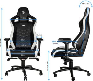 Fotel Noblechairs EPIC Gaming Chair - SK Gaming Edition czarno-biało-niebieski (NBL-PU-SKG-001) 2
