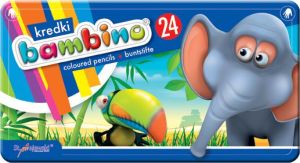 Bambino Kredki BAMBINO w pudełku metalowym, 24 kolory 1