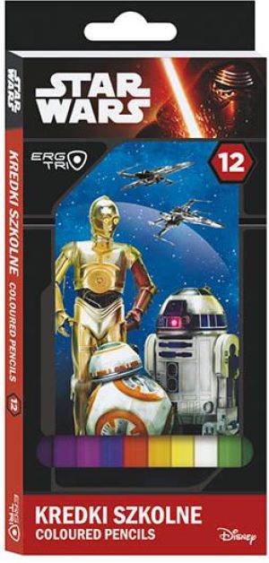 St. Majewski Kredki szkolne trójkątne, 12 kolorów, licencja STAR WARS: EPISODE VII 2