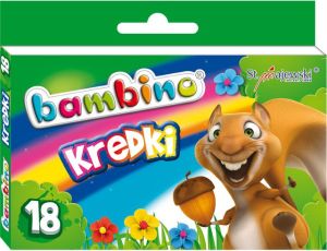 Bambino Kredki BAMBINO, 18 kolorów, licencja BAMBINO 4